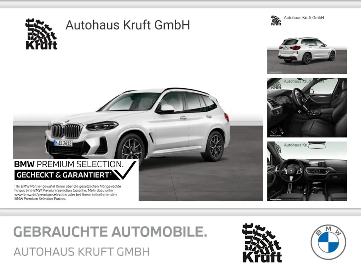 BMW X3 xDrive30d M SPORT+NAVI+KAMERA+DA+LM19 Weiß - 1
