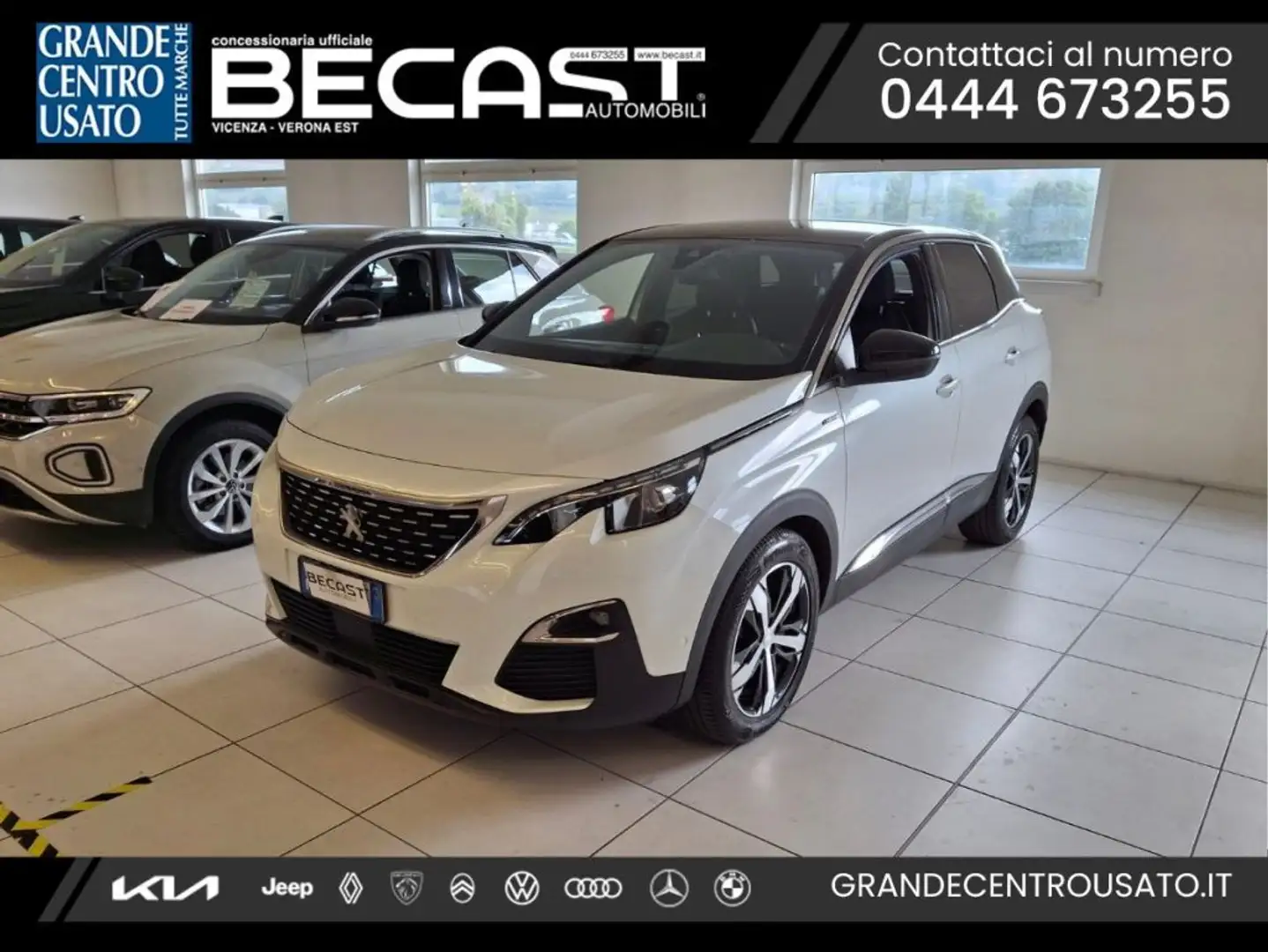 Peugeot 3008 BlueHDi 130 S&S GT Line UNICO PROPRIETARIO Bianco - 1