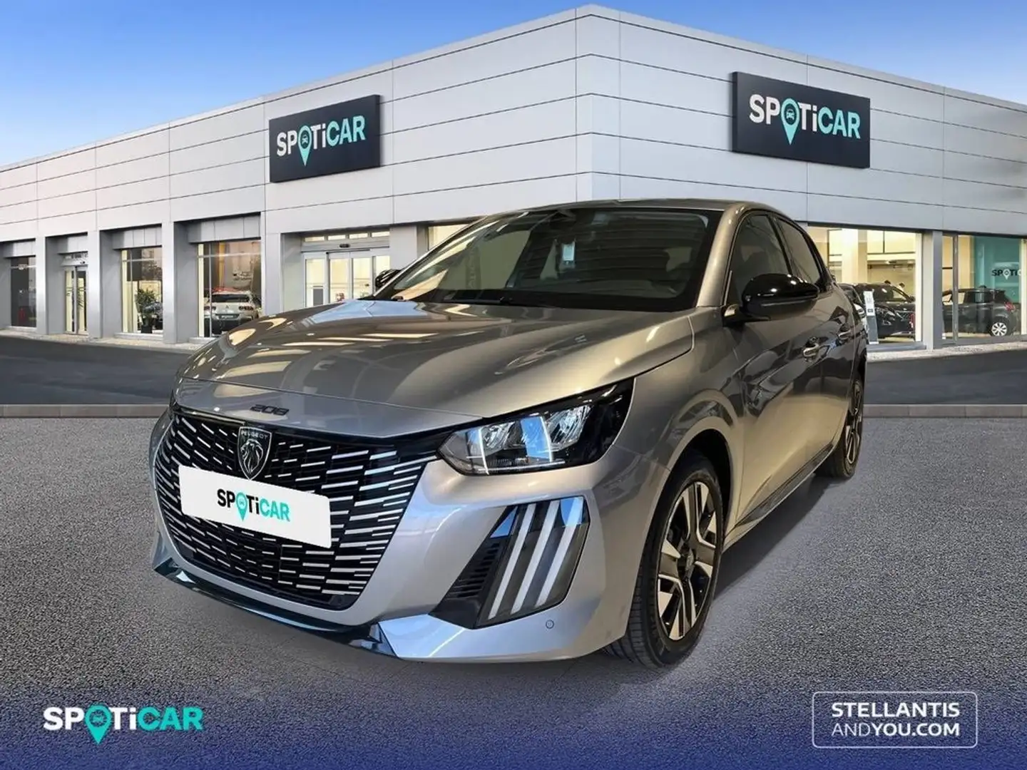 Peugeot 208 1.2 Hybrid Allure e-DCS6 100 Gris - 1