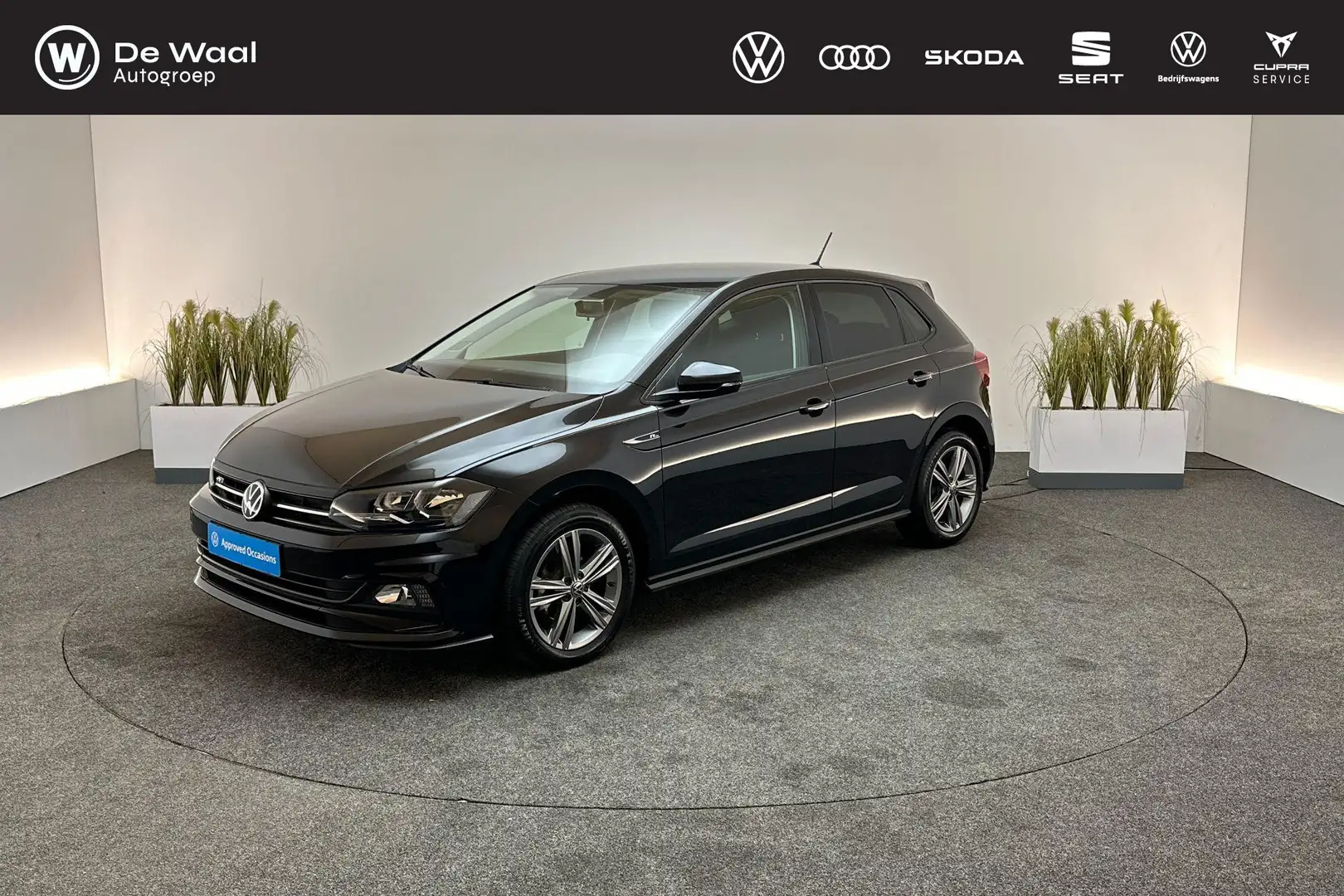 Volkswagen Polo 1.0 TSI 95pk DSG R-Line Edition | Adaptive Cruise Zwart - 1