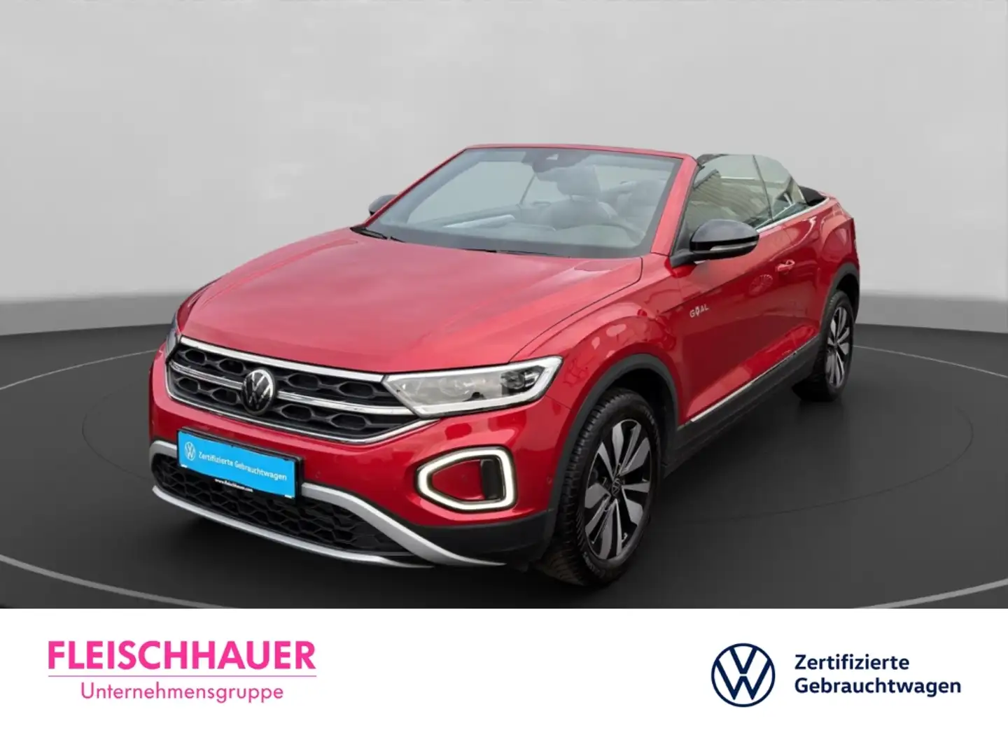 Volkswagen T-Roc Cabriolet Goal 1.0 TSI+GRA+BSD+LKA+SHZ+RFK+LED+DAB Rot - 1