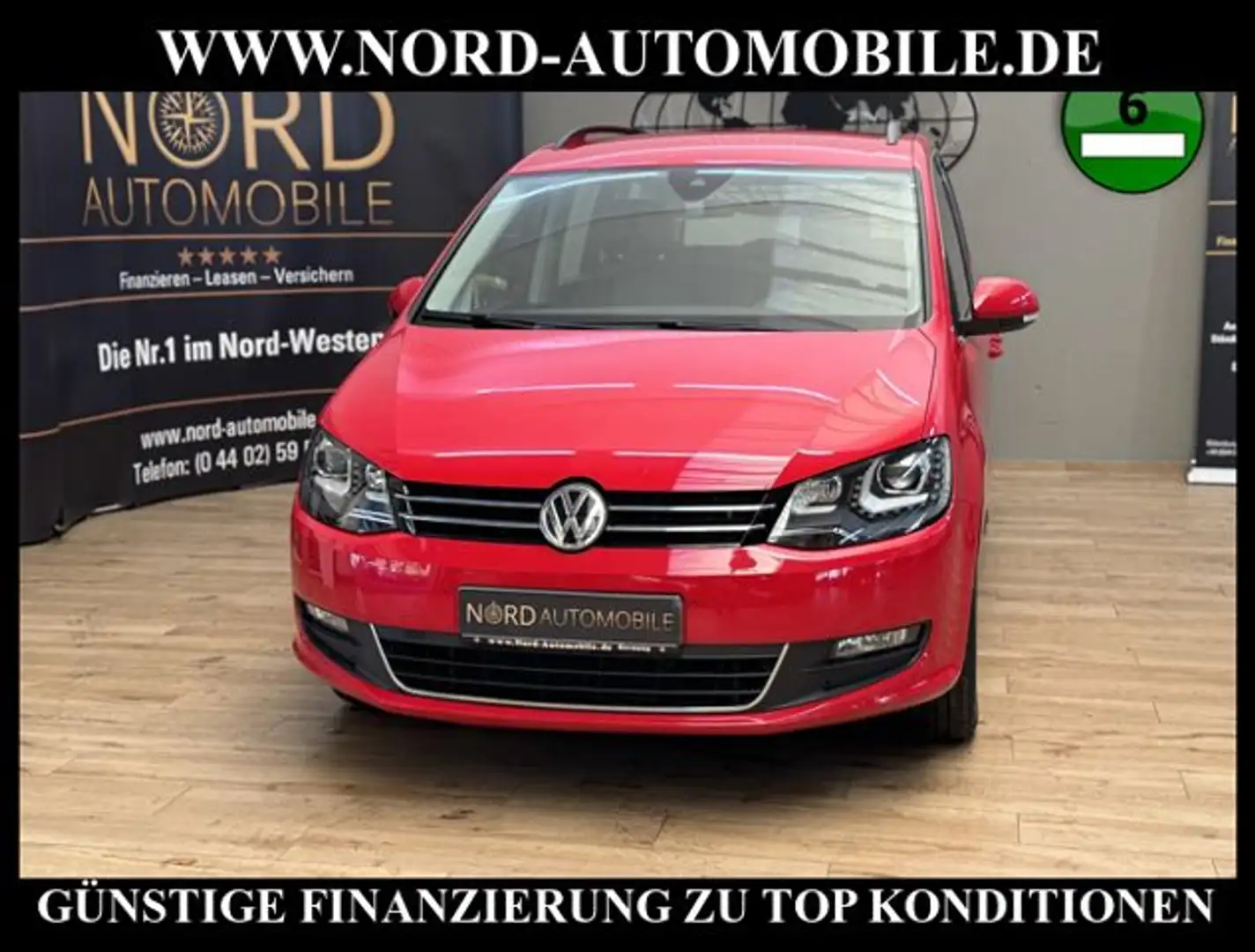 Volkswagen Sharan Comfortline 2.0 TDI DSG 7-Sitzer/Navi/Xen Comfortl Rot - 1