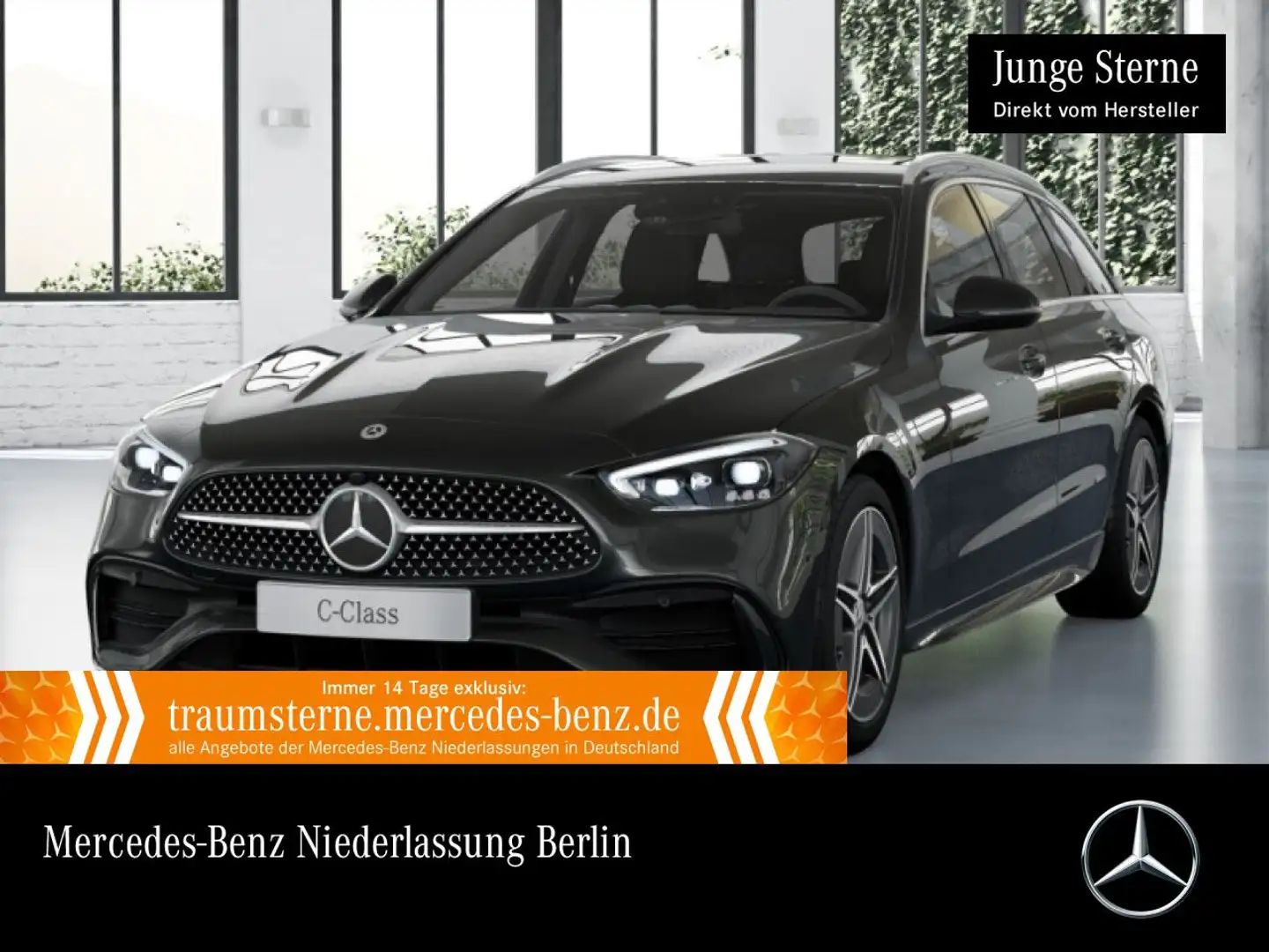 Mercedes-Benz C 220 d T 4M AMG+AHK+KAMERA+KEYLESS+9G Grijs - 1