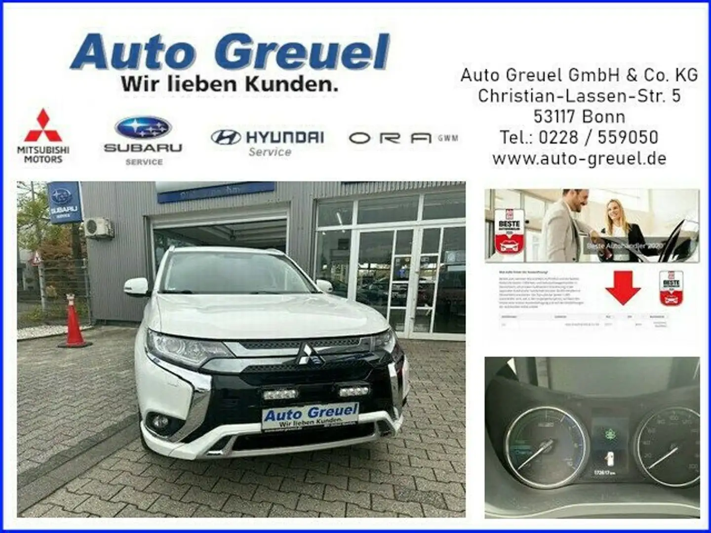 Mitsubishi Outlander PHEV Basis 4WD Weiß - 1