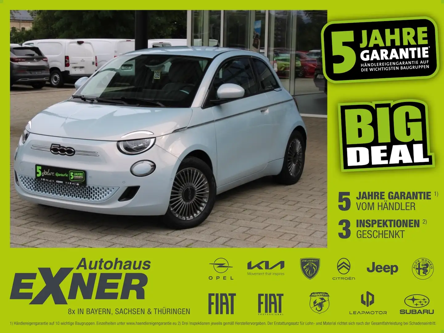 Fiat 500e Lim. ICON 42kWh Navi+SHZ+Winterp.+Kam.+LM Blau - 1