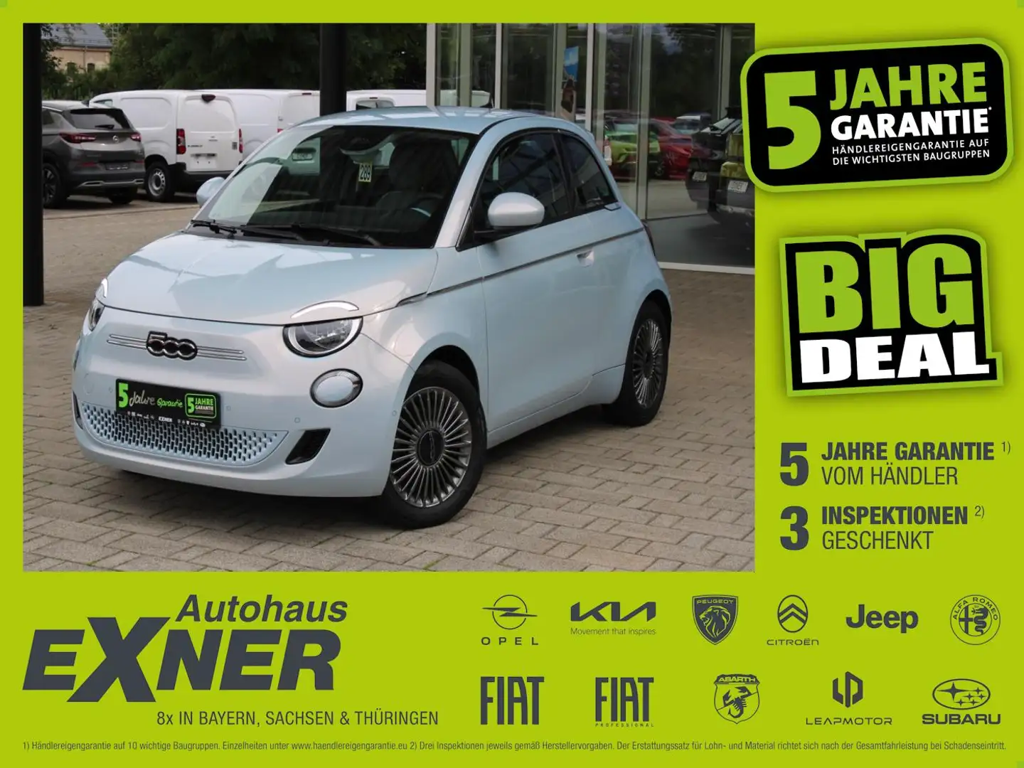 Fiat 500e Lim. ICON 42kWh Navi+SHZ+Winterp.+Kam.+LM Bleu - 1