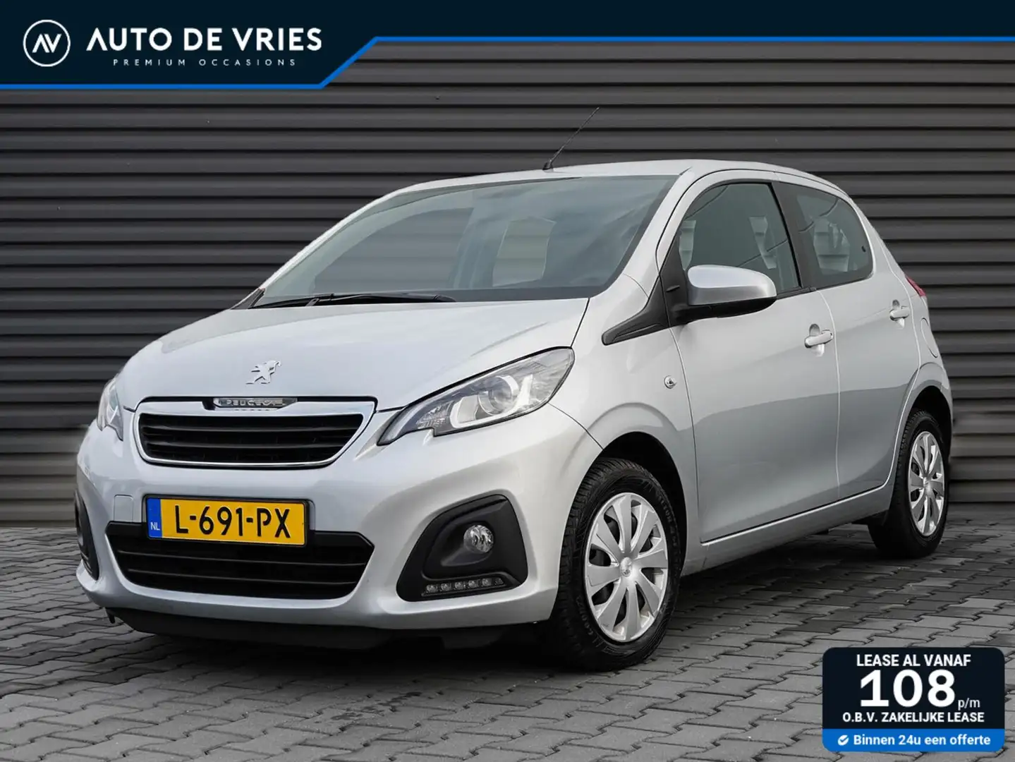 Peugeot 108 1.0 e-VTi 5drs. Active | Airco | Bluetooth | 1e Ei Grigio - 1