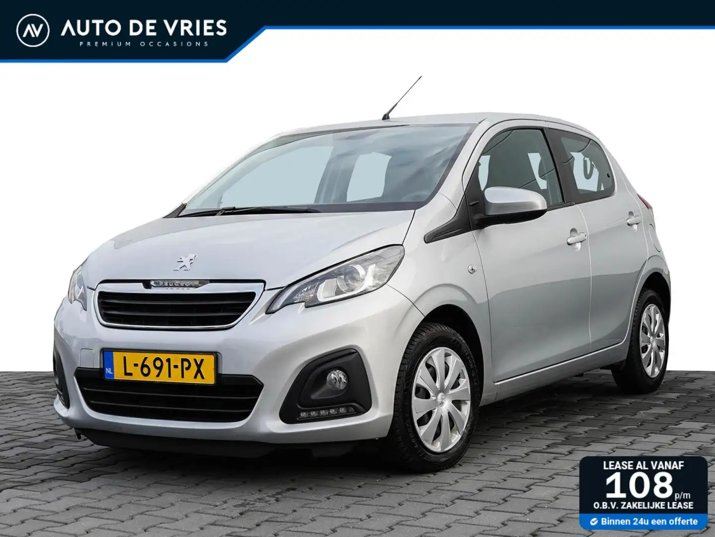 Peugeot 108 1.0 e-VTi 5drs. Active | Airco | Bluetooth | 1e Ei Gris - 1