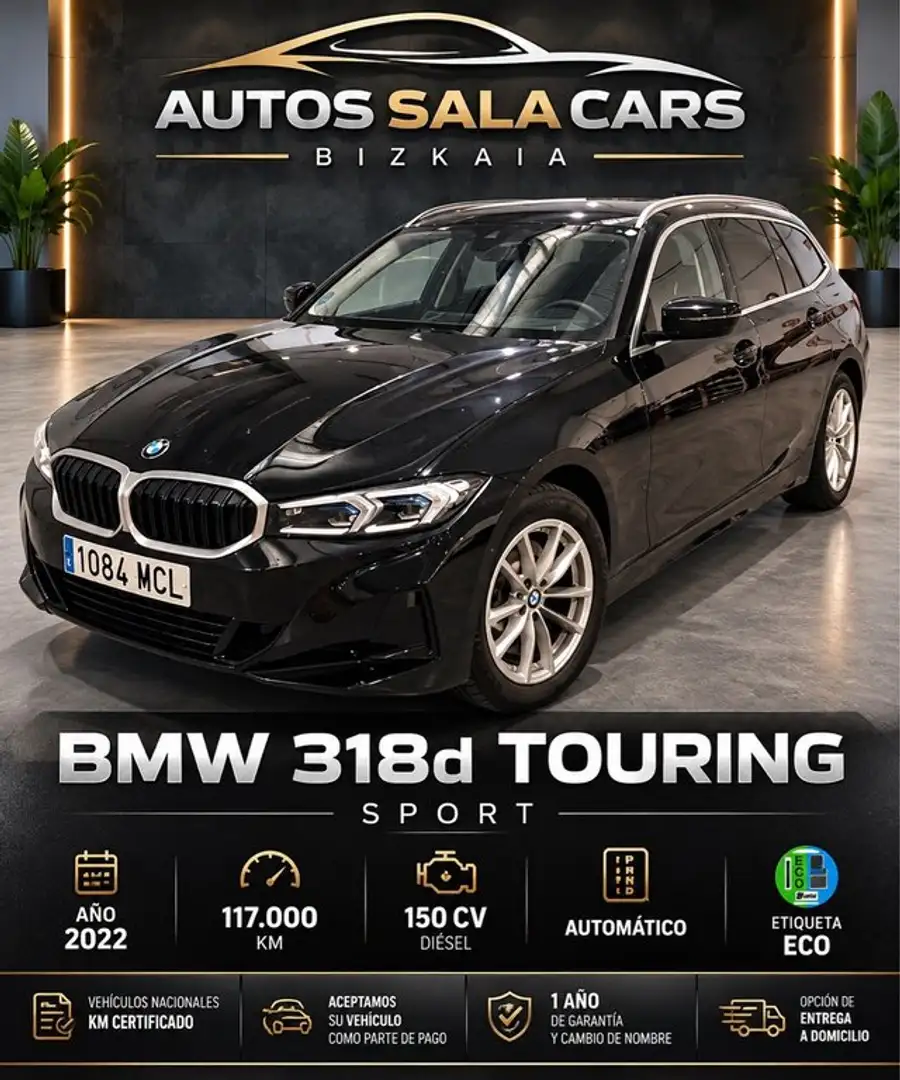 BMW Active Hybrid 5 318d Auto.Touring Negro - 1