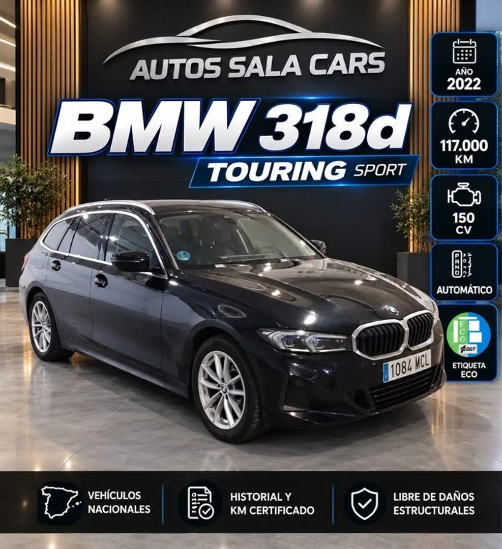 BMW Active Hybrid 5 318d Auto.Touring Negro - 2