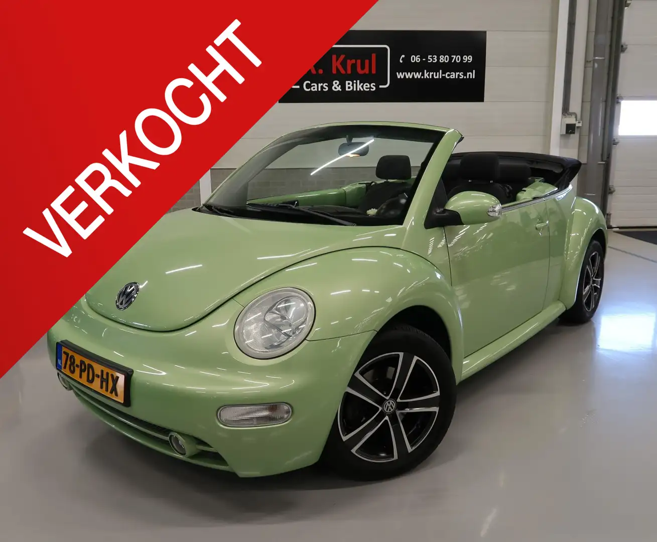 Volkswagen New Beetle Cabriolet 1.4i Cabrio Sportvelgen NL-Auto NAP Boek Vert - 1