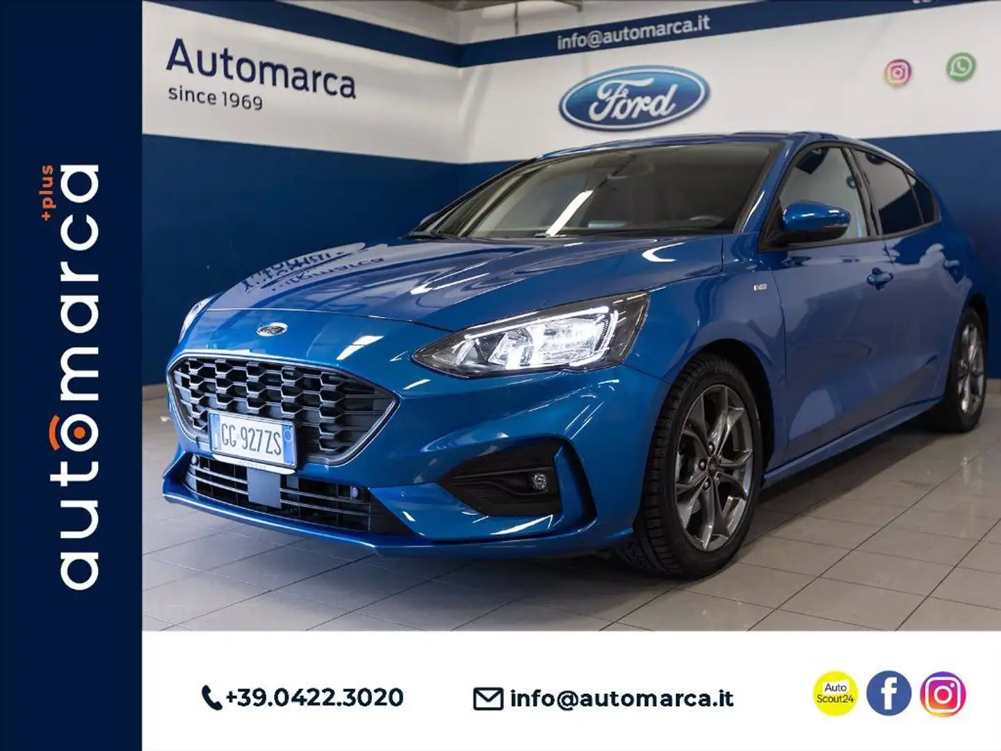 Ford Focus 1.0 ecoboost h ST-Line s&s 125cv my20.75 Bleu - 1