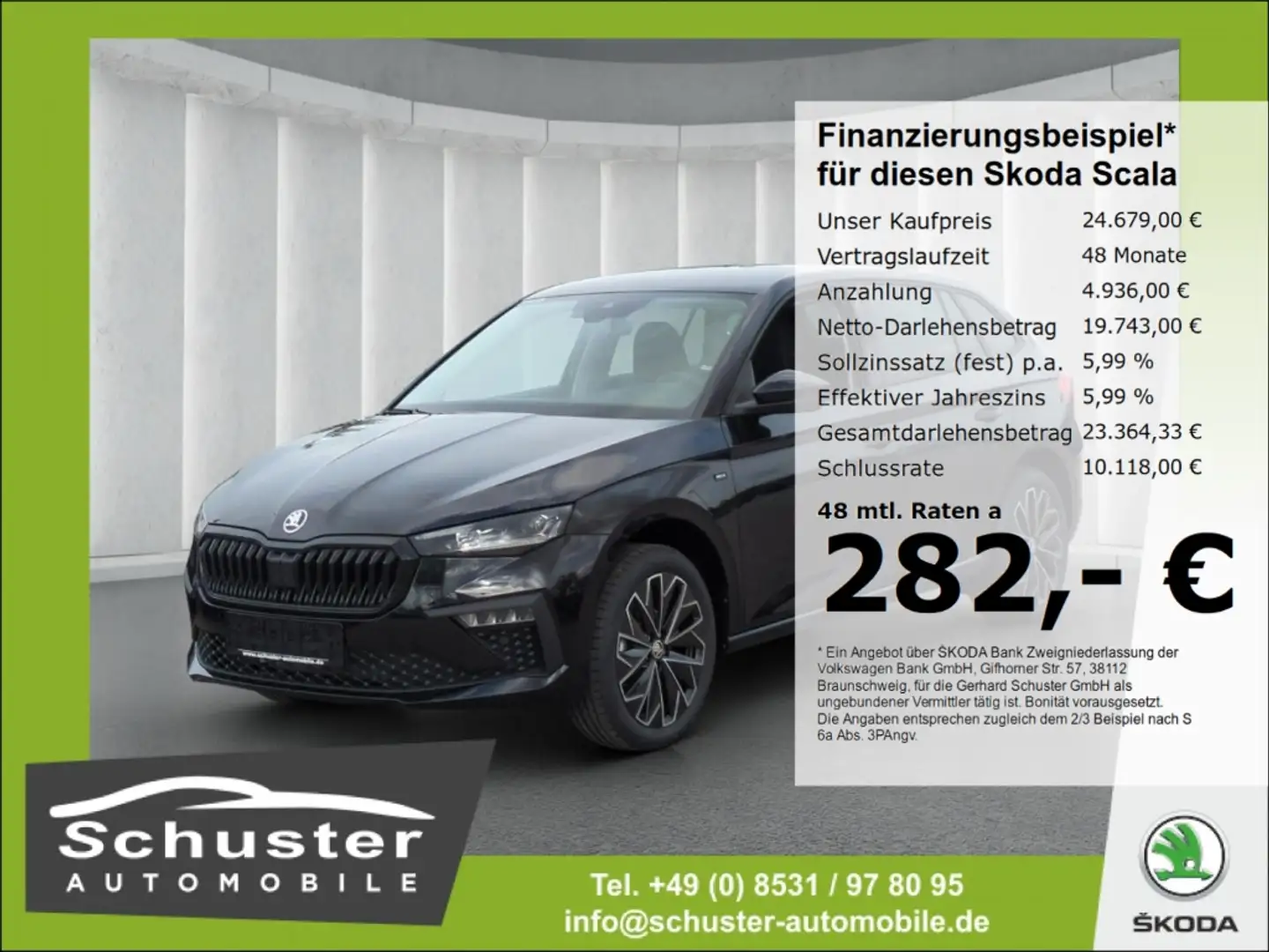 Skoda Scala DRIVE 1.0TSI*DSG Matrix-LED R-Kam Navi SHZ Noir - 1