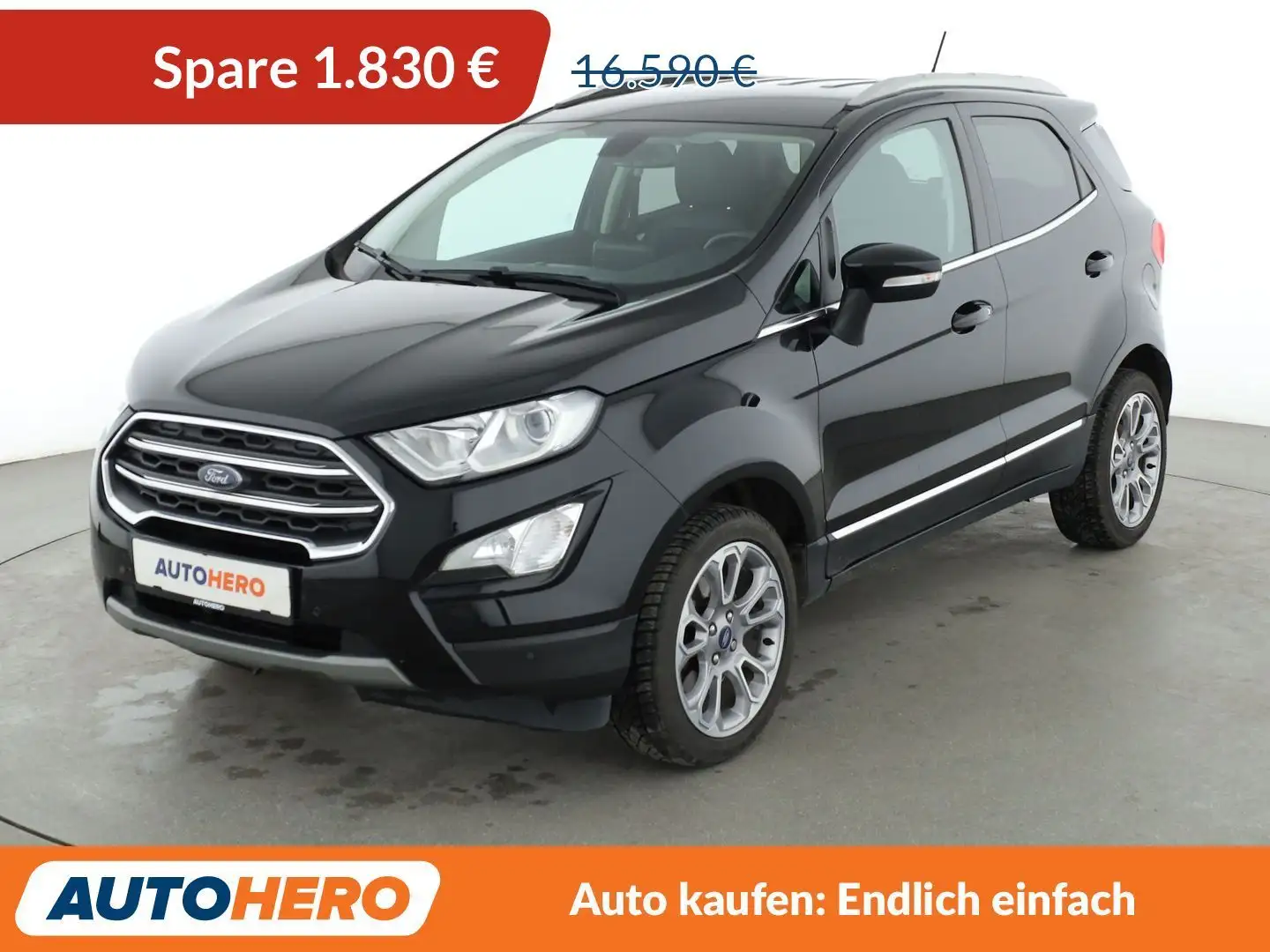 Ford EcoSport 1.0 EcoBoost Titanium Aut.*NAVI*CAM*SHZ*LHZ*ALU* Schwarz - 1