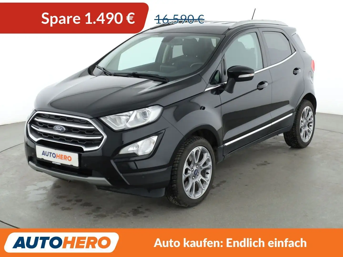 Ford EcoSport 1.0 EcoBoost Titanium Aut.*NAVI*CAM*SHZ*LHZ*ALU* Schwarz - 1