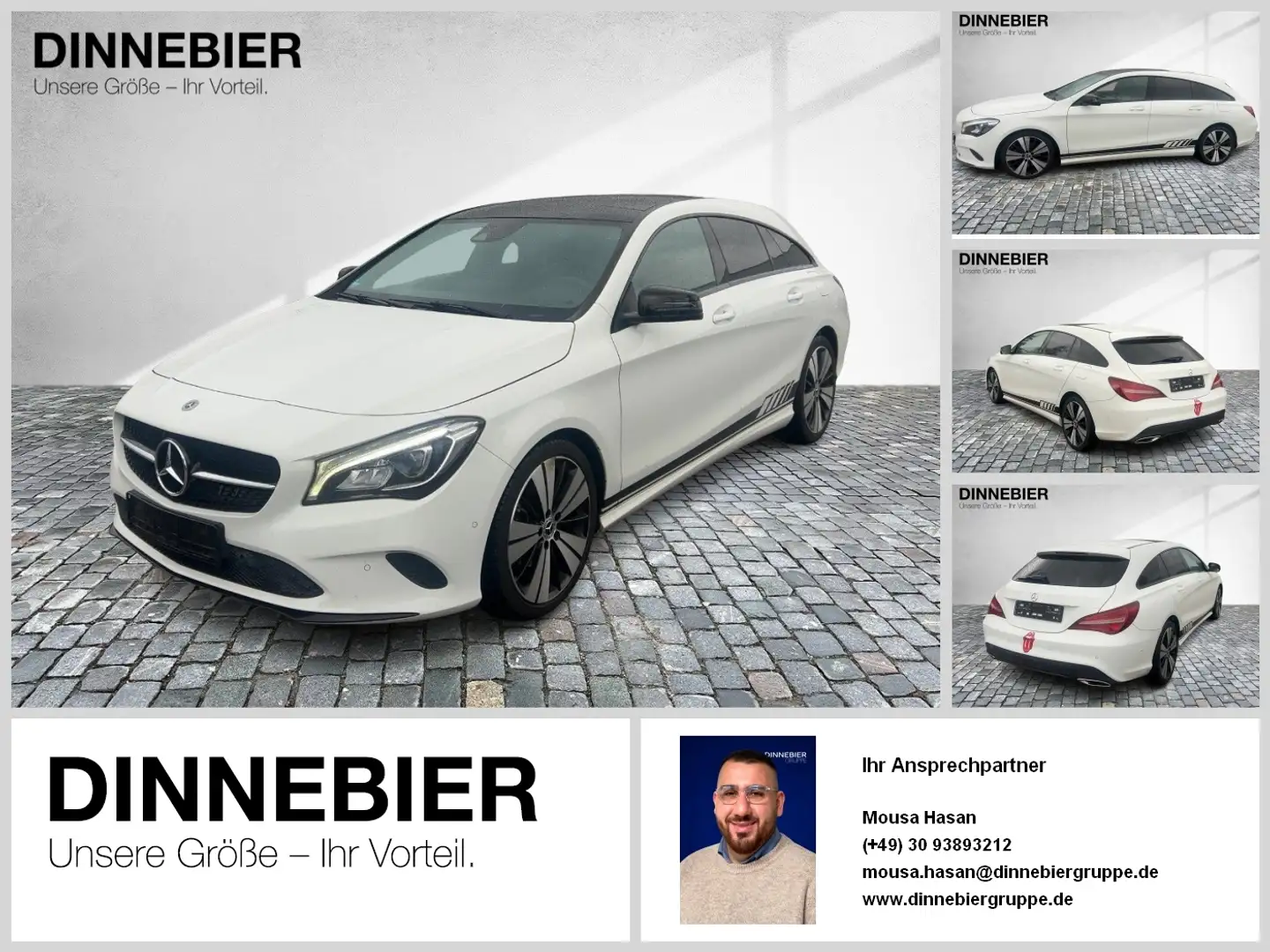 Mercedes-Benz CLA 180 Shooting Brake *LED+PDC+SHZ* LED NAVI PANO TWA Fer Blanc - 1