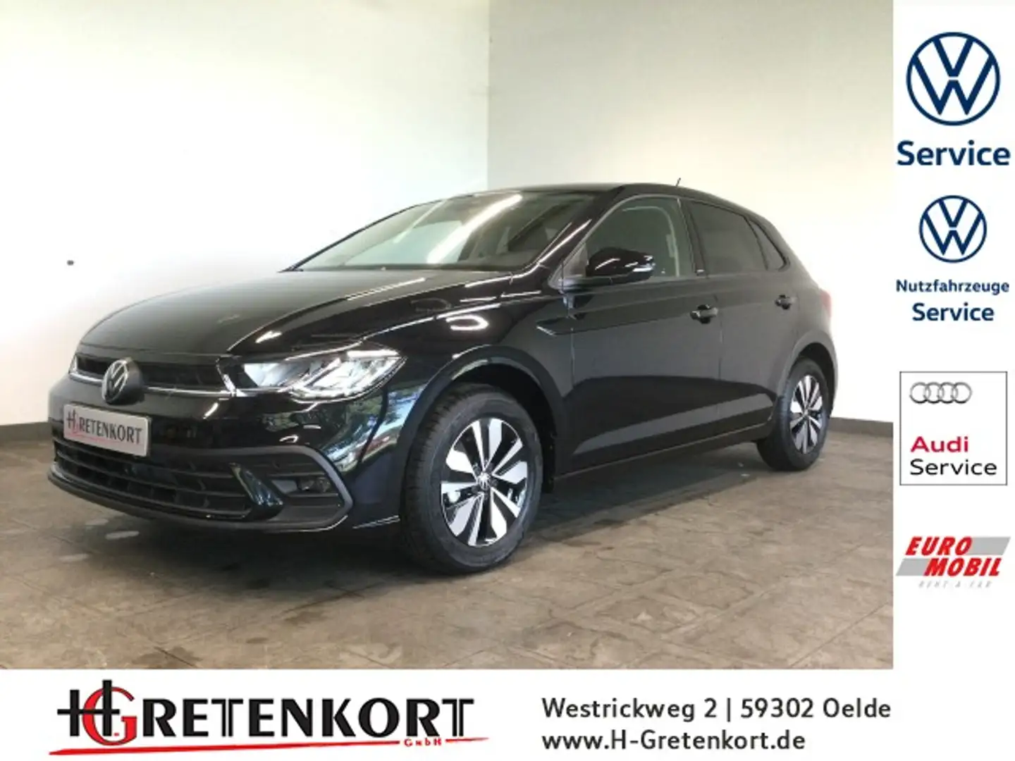 Volkswagen Polo 1.0 TSI MOVE LED Kamera SHZ ACC App-Connect Klima Schwarz - 1