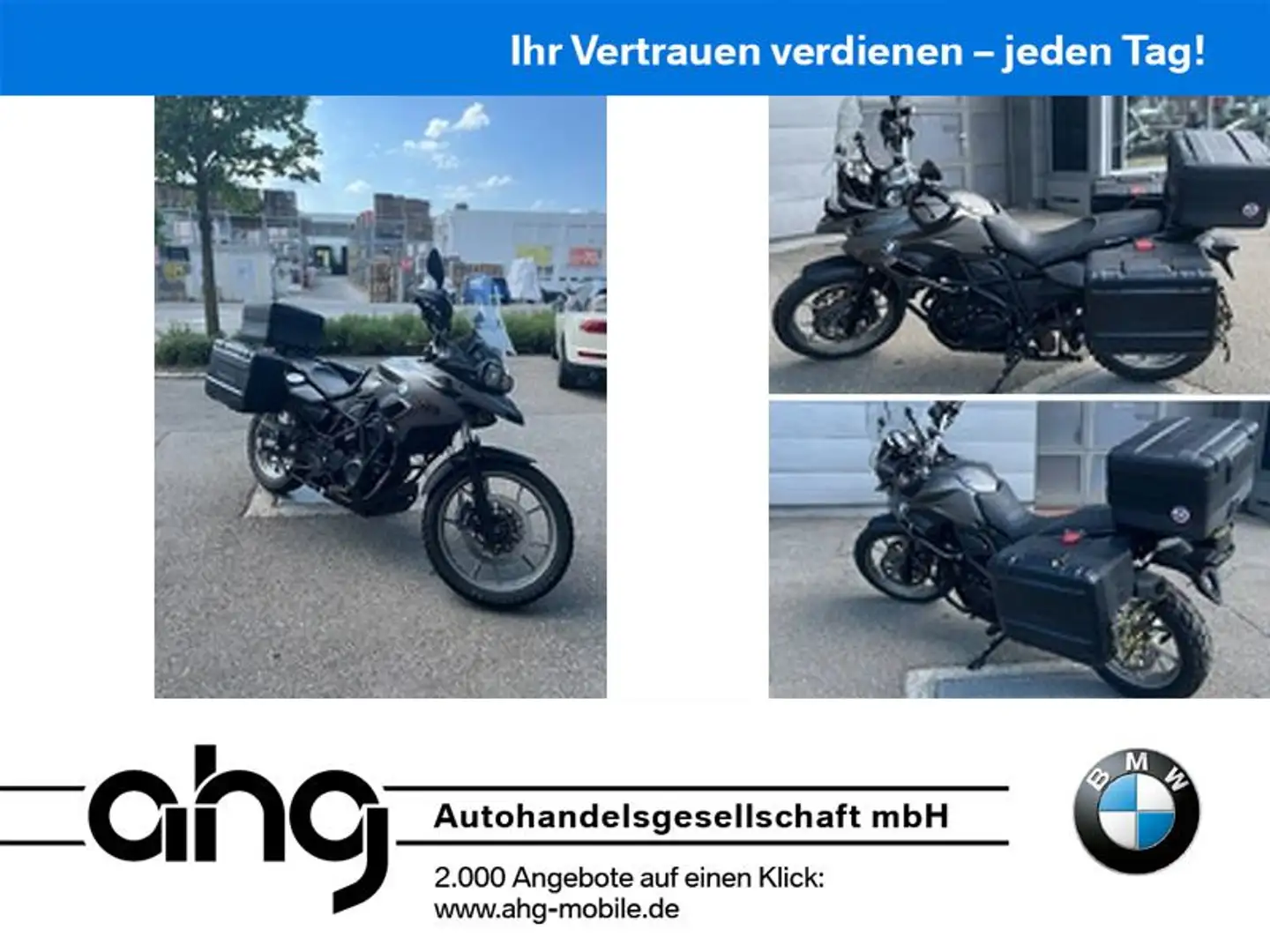 BMW F 700 GS mit 1 Jahr Gewährleistung alle Koffer u Šedá - 1