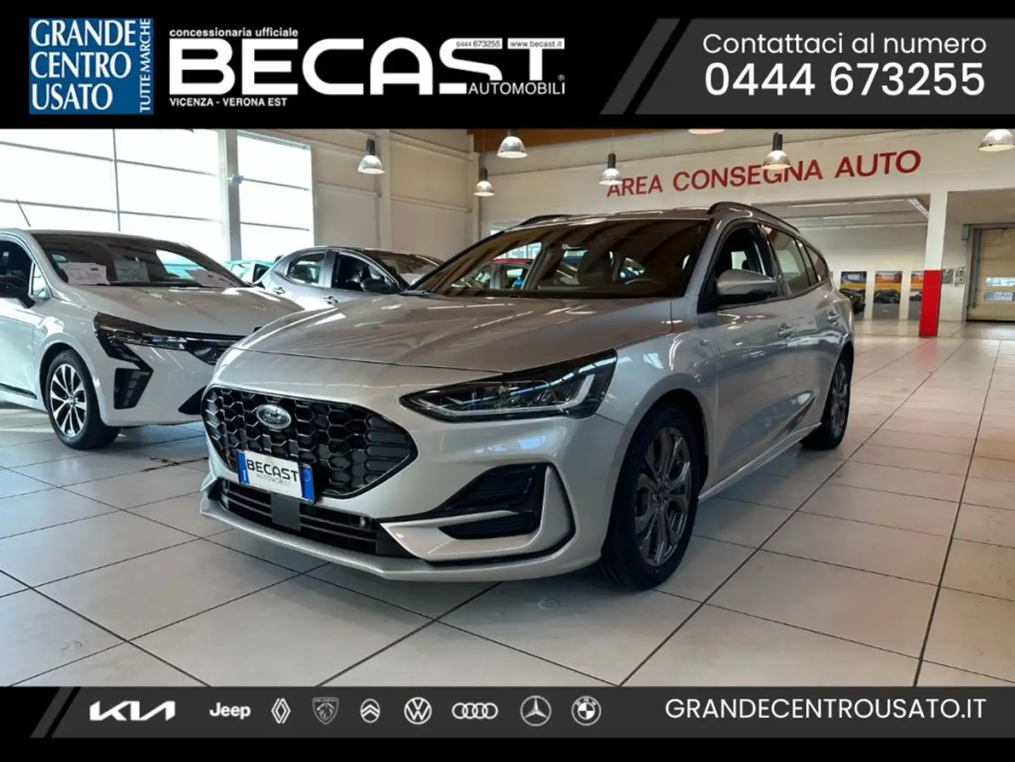 Ford Focus 1.0 EcoBoost Hybrid 125CV Powershift SW ST-Line De Argento - 1
