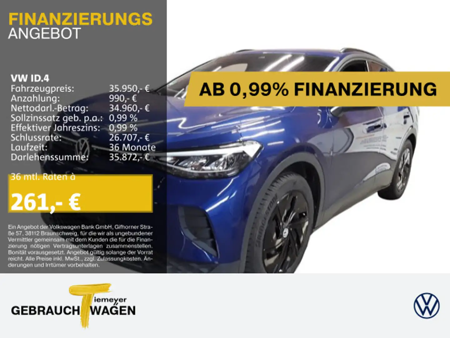 Volkswagen ID.4 ProPerf MOVE LM19 NAVI ASSIST Blau - 1