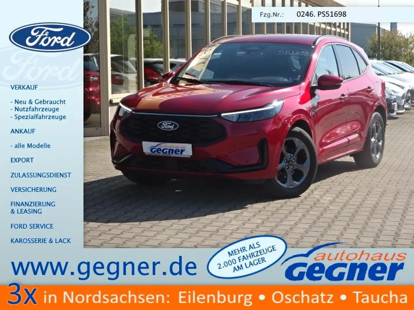 Ford Kuga 190PS FHEV ST-Line 2,5L Kamera Neues Mod. Rot - 1