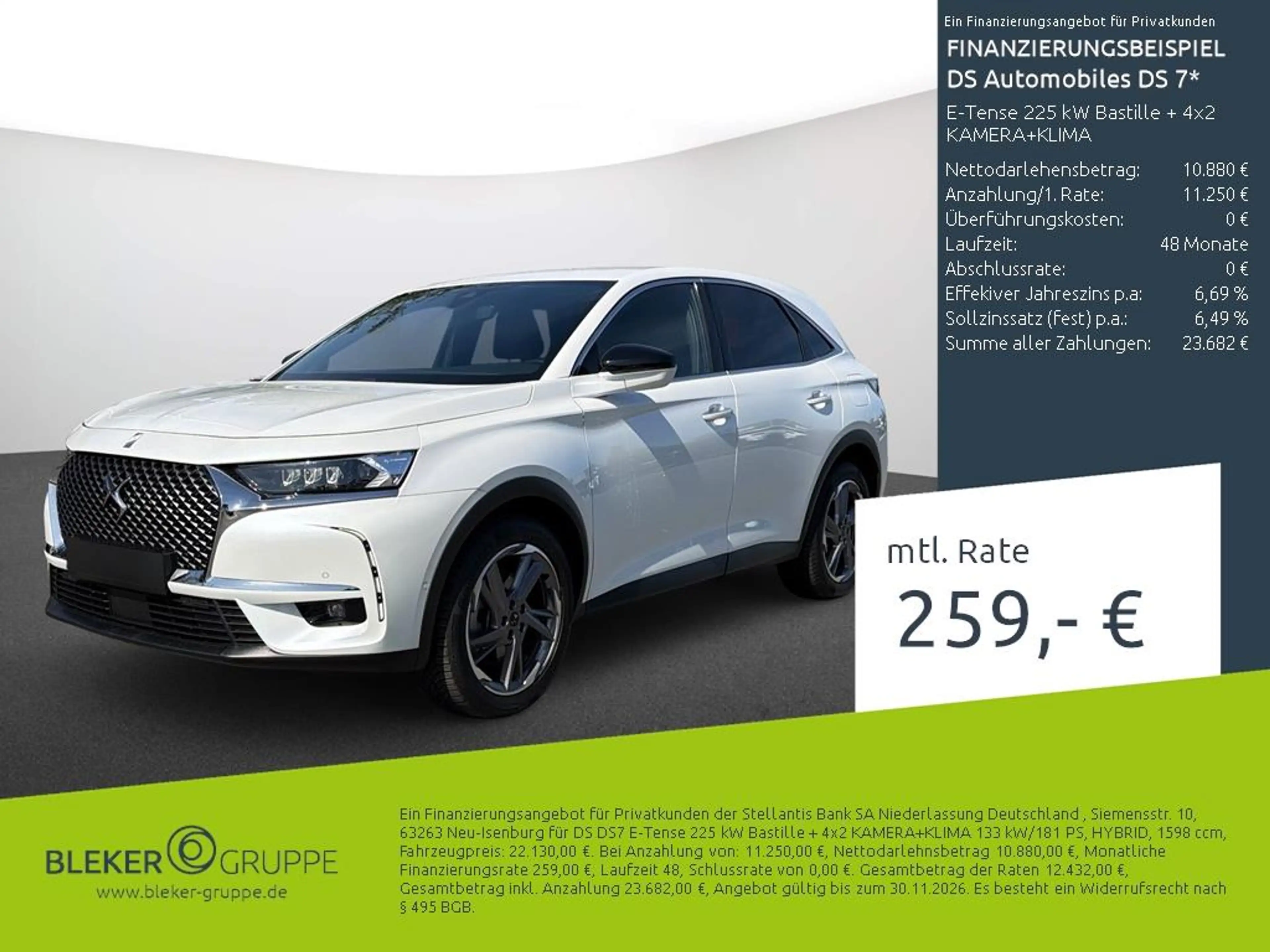 DS Automobiles DS 7 E-Tense 225 kW Bastille + 4x2