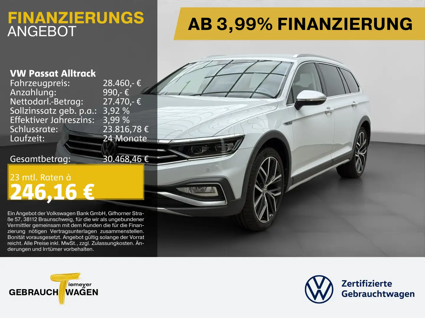 Volkswagen Passat Alltrack 2.0 TDI 4M HuD DCC MATRIX LM19 Weiß - 1