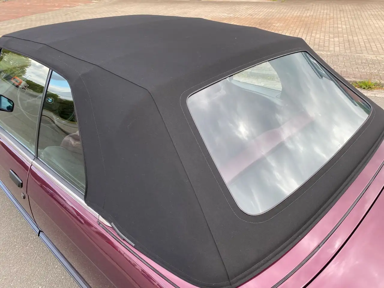 BMW 320 i E30 Cabrio Sonderfarbe Amethyst Leder Alu, foto 8