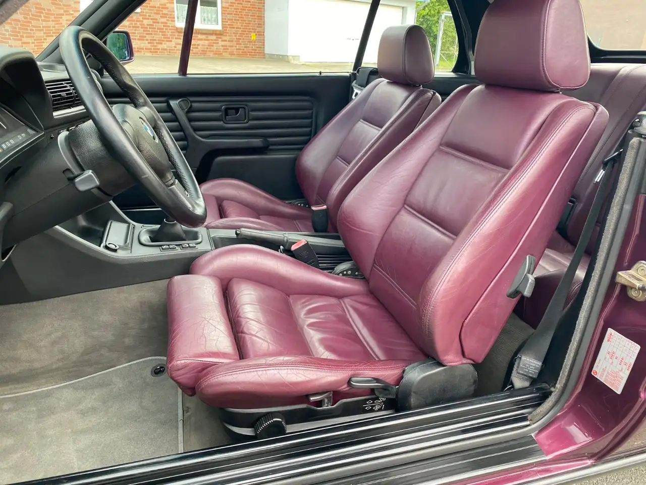 BMW 320 i E30 Cabrio Sonderfarbe Amethyst Leder Alu, foto 11