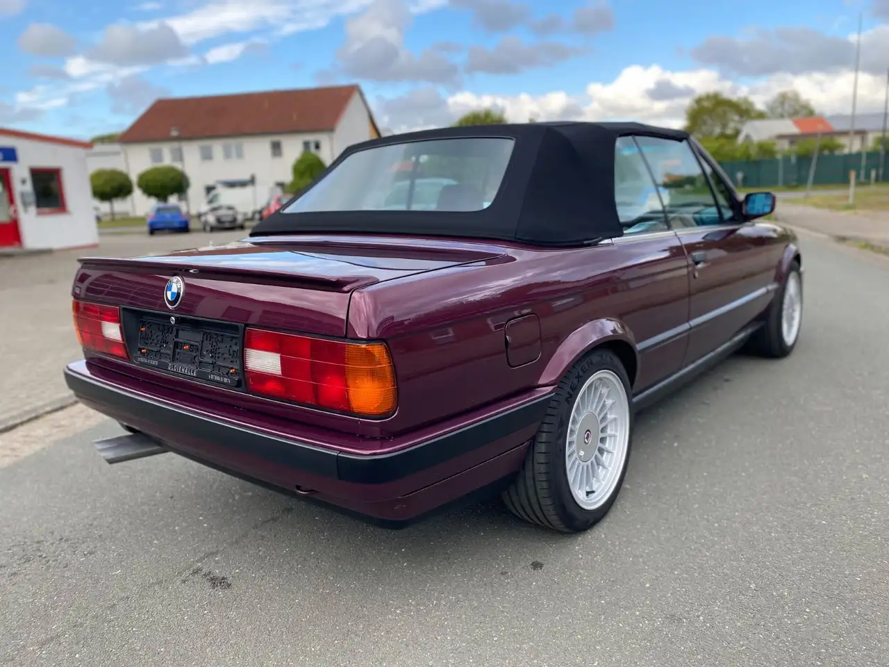 BMW 320 i E30 Cabrio Sonderfarbe Amethyst Leder Alu, foto 5