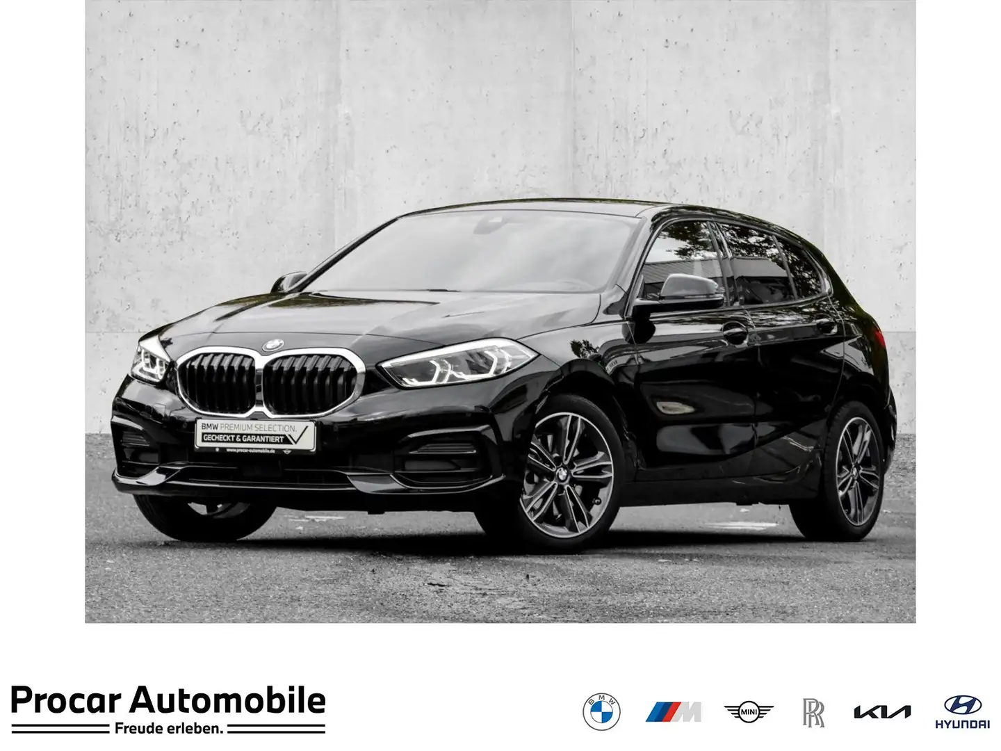 BMW 118 i SPORT LINE+AHK+LED+SHZ+LC PROF Schwarz - 1