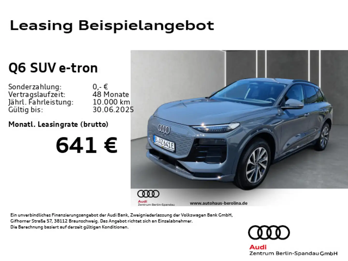 Audi Q6 Q6 e-tron Adv. *ACC*LED+*360°*PARKASSIST+*SHZ* Gris - 1