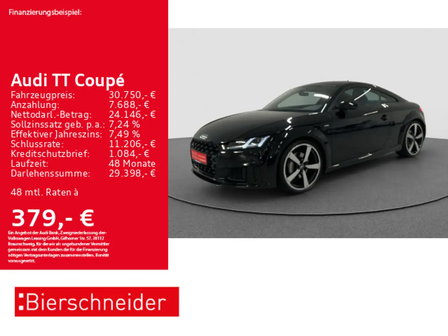 Audi TT TT Coupe 45 TFSI qu S-Line black MATRIX B+O 20 crna - 1