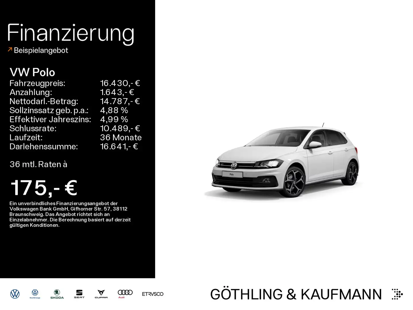 Volkswagen Polo UNITED R-Line 1.0 TSI SHZ*ACC*APP*PDC*Ambie Alb - 1