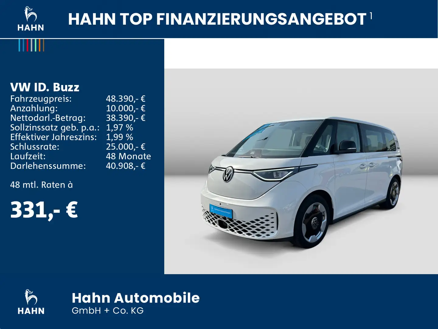 Volkswagen ID. Buzz PRO 150kW IQ TRAVEL AHK AREA VIEW ART V Weiß - 2