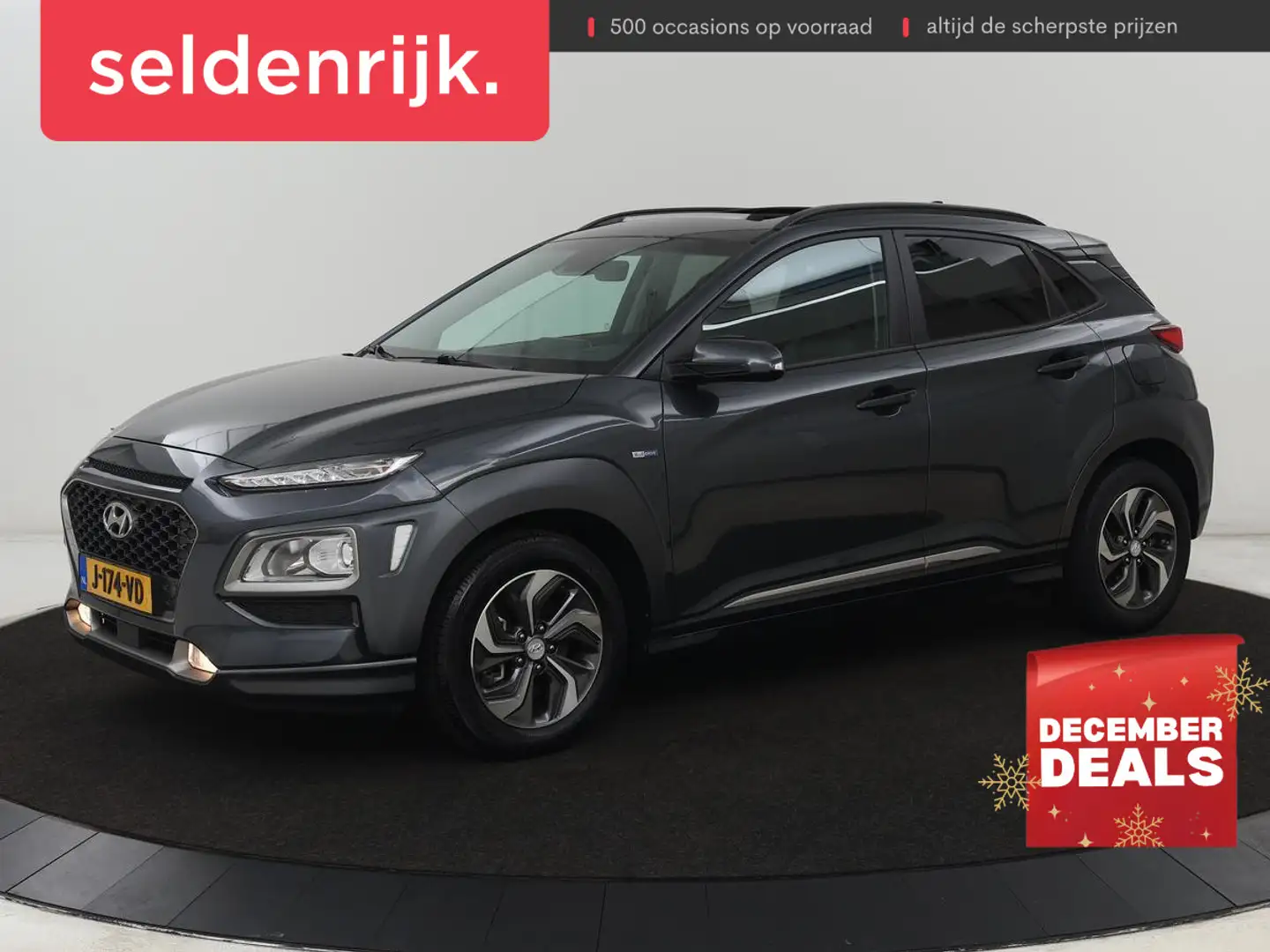 Hyundai KONA 1.6 GDI HEV Fashion Sky | Schuifdak | Adaptive cru Grijs - 1