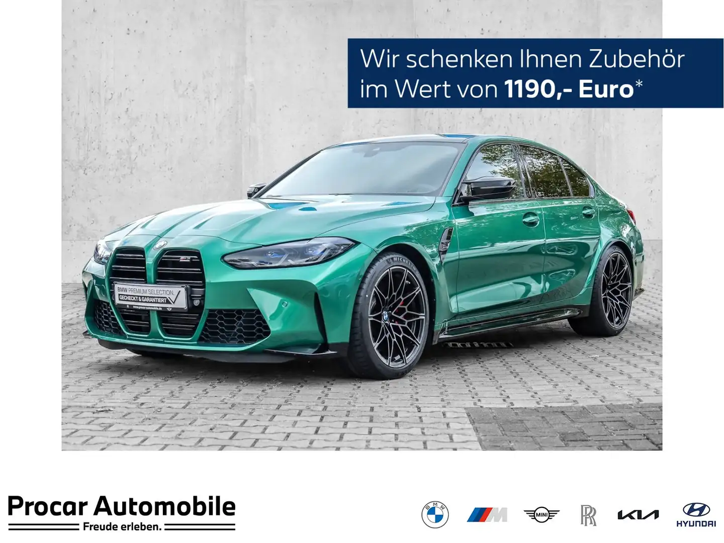 BMW M3 Competition M Drive Prof Widescreen Laser DA PA H/ Verde - 1