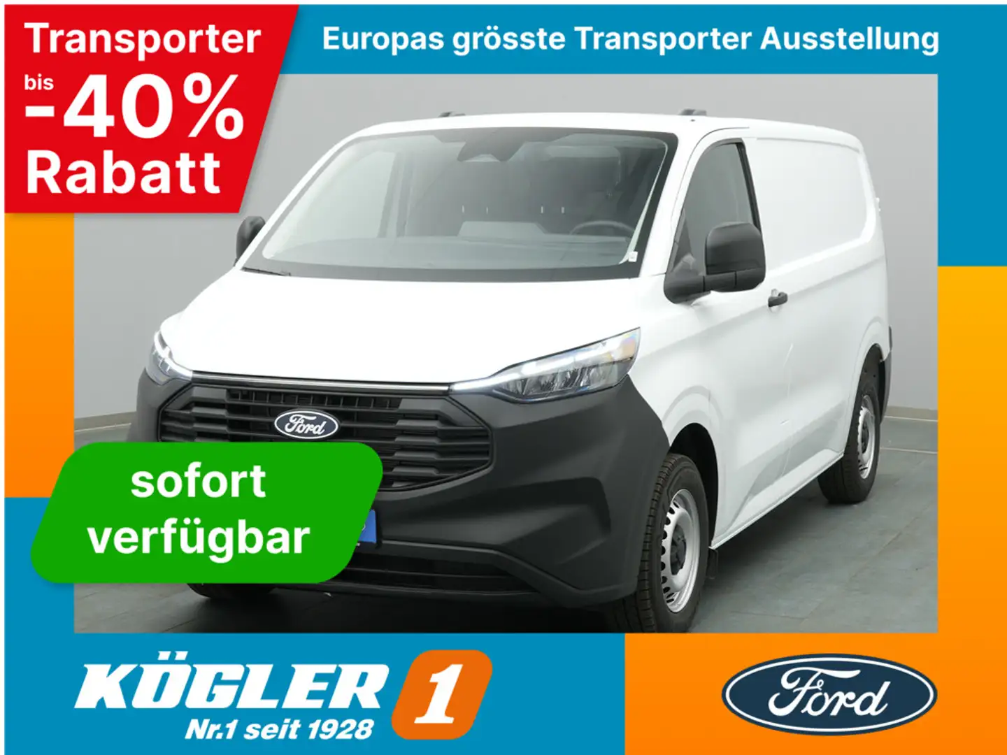 Ford Transit Custom Kasten 280 L1 136PS/Klima Blanc - 1