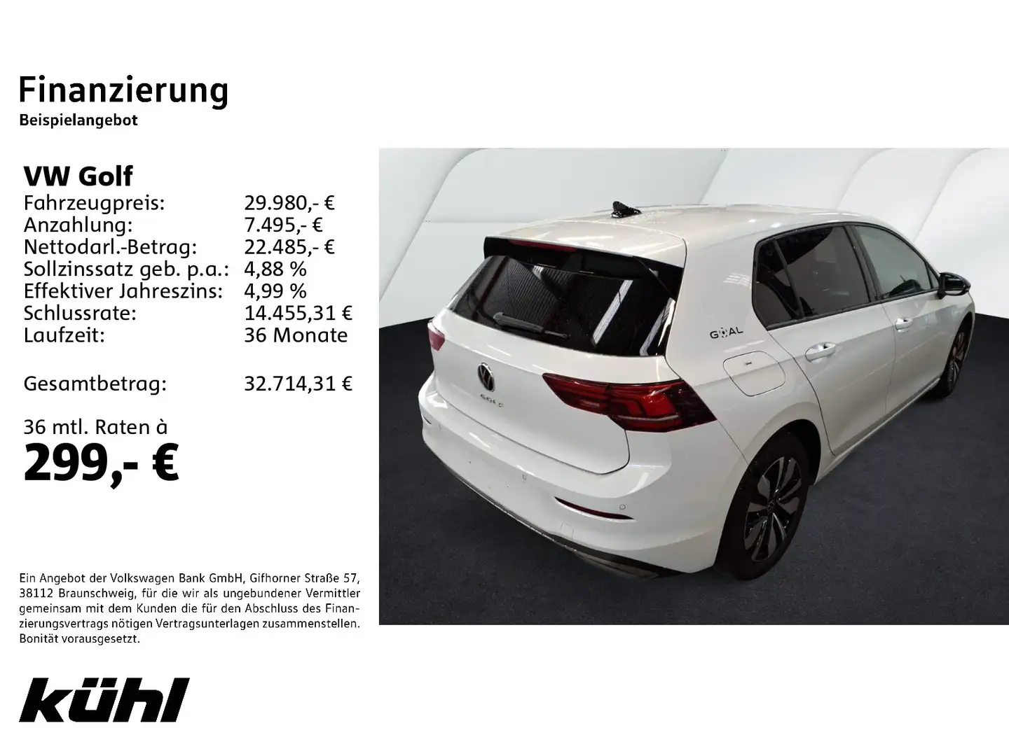 Volkswagen Golf 8 VIII 2.0 TDI DSG Goal LED+/ACC/Kamera/App Weiß - 2