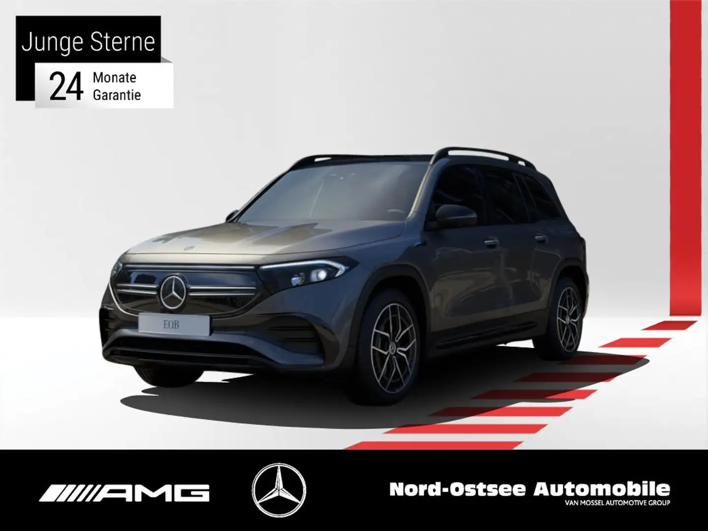 Mercedes-Benz EQB 300 4M AMG NIGHT DISTRO PANO NAVI 360 LED Gris - 1