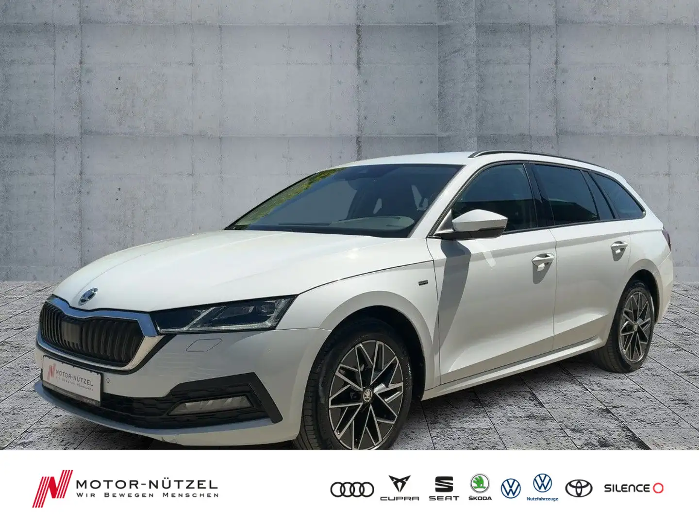 Skoda Octavia Combi 2.0 TDI DSG 4x4 CLEVER MATRIX+NAV Blanc - 1