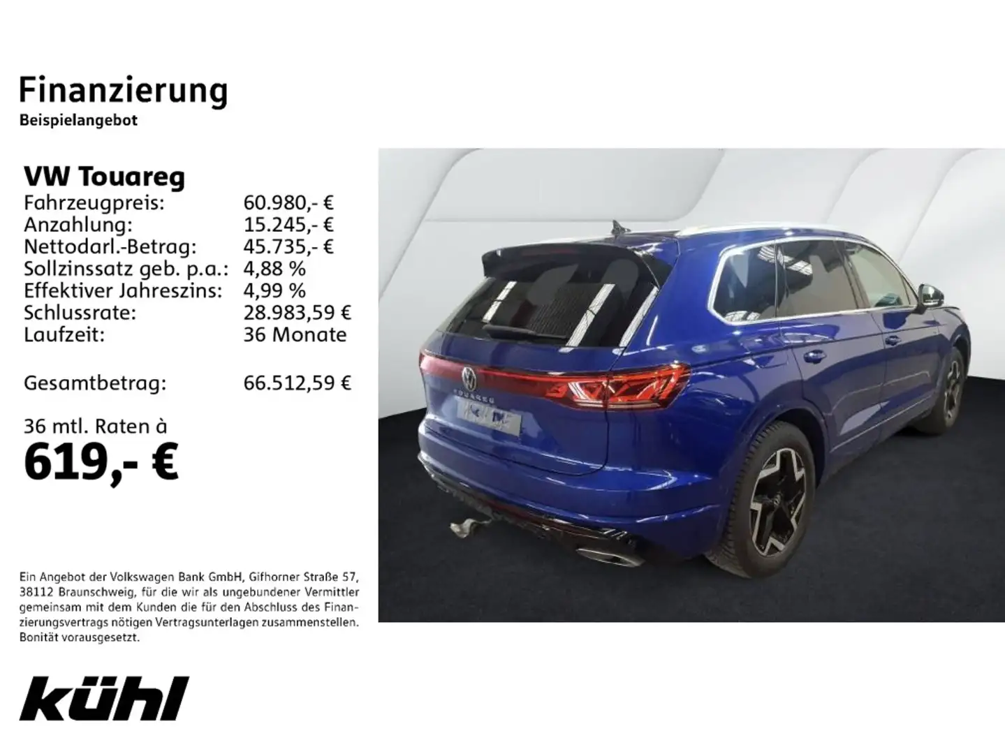 Volkswagen Touareg 3.0 TDI 4M Tip. R line IQ.Light/Luft/ACC Blau - 2