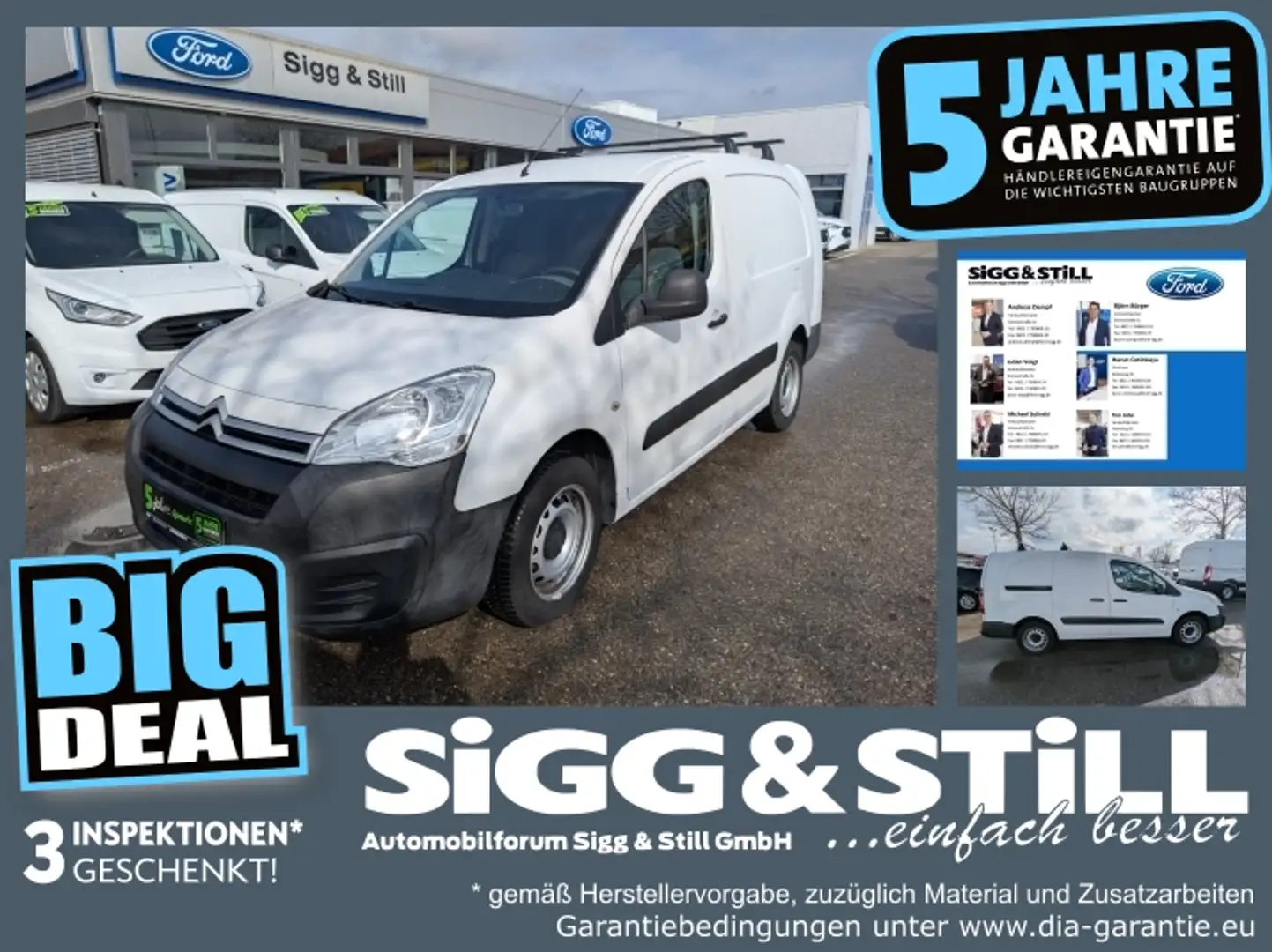 Citroen Berlingo 1.6 BlueHDI L2 Business Aut. *AHK*PDC* Biały - 1