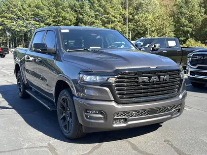 Gray 2026 RAM 1500 Laramie Crew Cab 4WD Pickup Truck Four-Wheel Drive 8-Speed Automatic