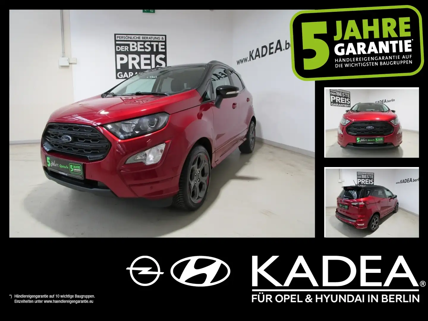 Ford EcoSport PDC,Lenk+Sitzhzg,Navi,CarPlay,ST-Line Rojo - 1