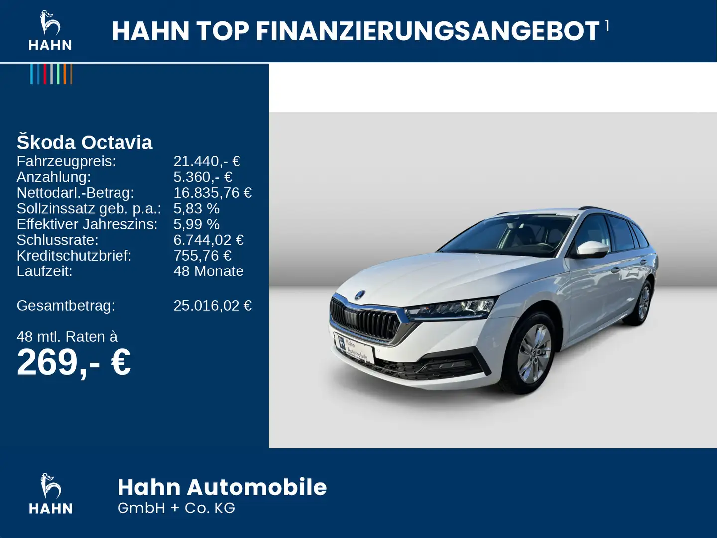 Skoda Octavia Combi 2.0 TDI DSG Ambition Navi LED PDC Weiß - 2