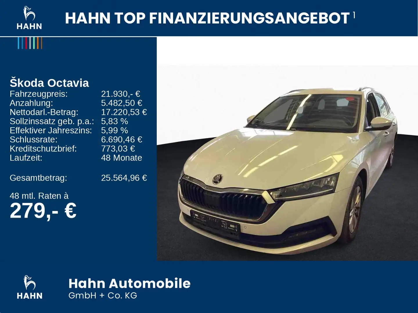 Skoda Octavia Combi 2.0 TDI DSG Ambition Navi LED PDC Weiß - 2