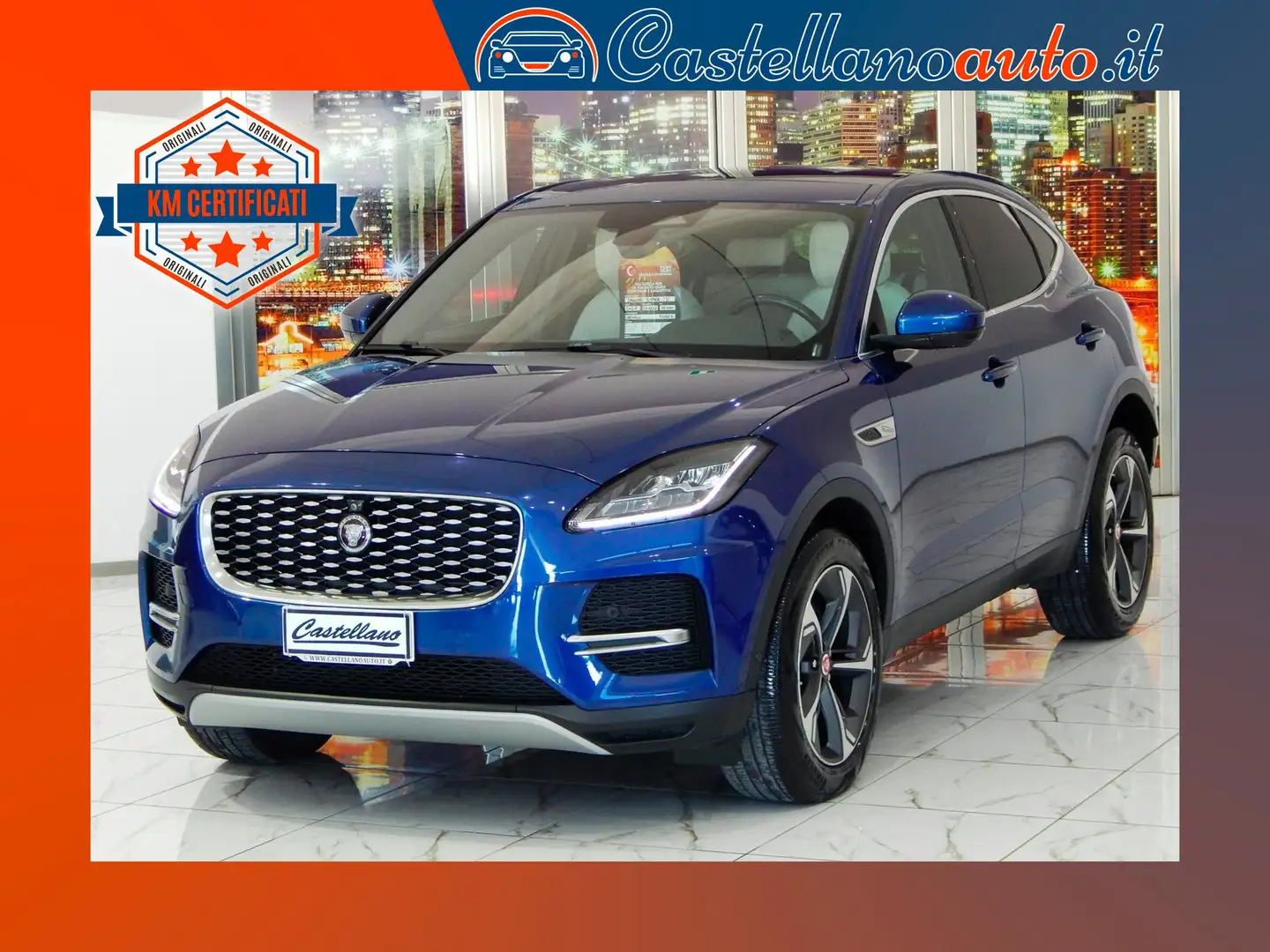 Jaguar E-Pace 2.0d i4 mhev S AWD 163cv Aut. TETTO-NAVI-PELLE-LED Bleu - 1
