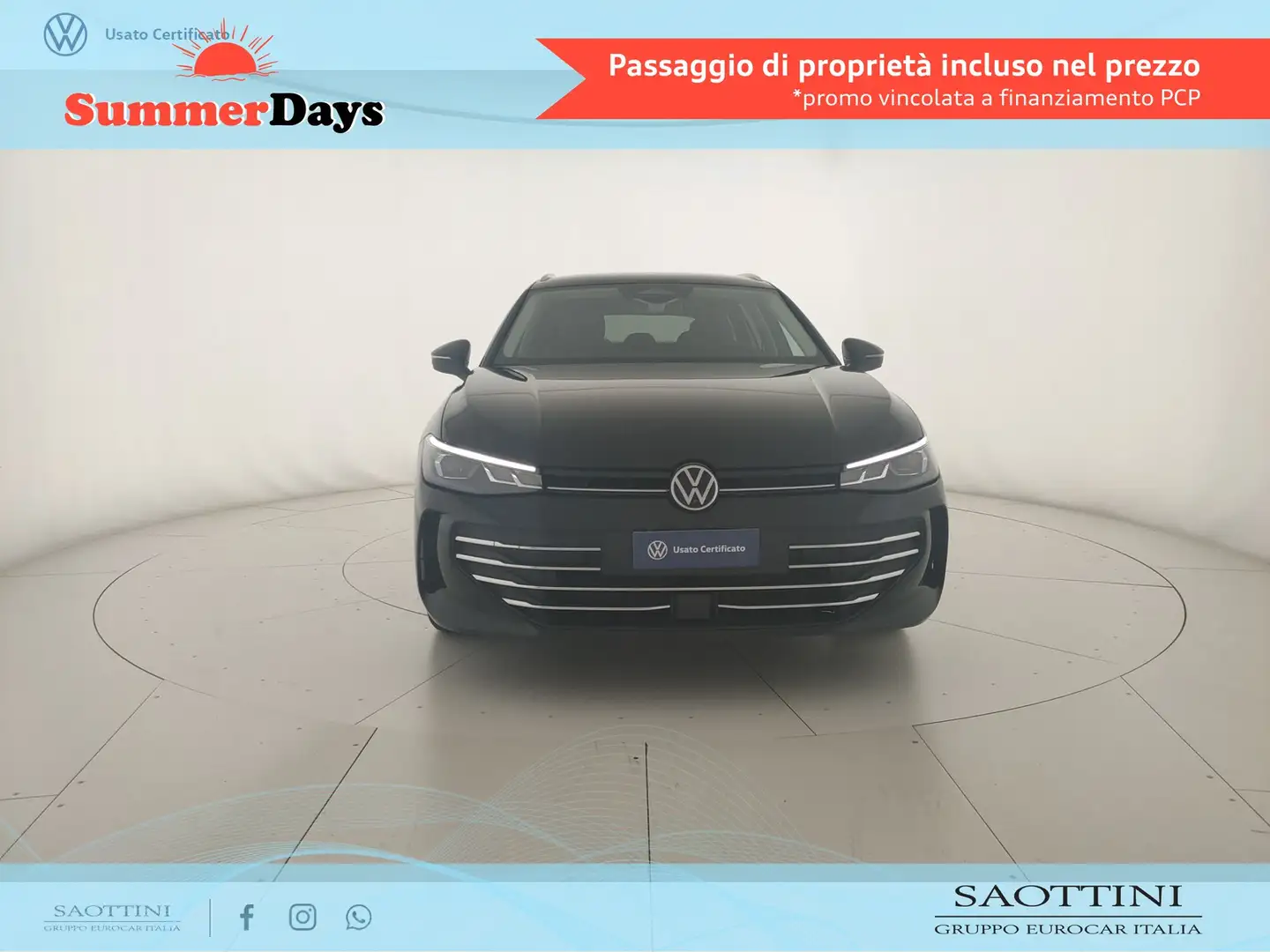 Volkswagen Passat Variant 2.0 TDI Business 150 CV DSG - GANCIO - Nero - 2