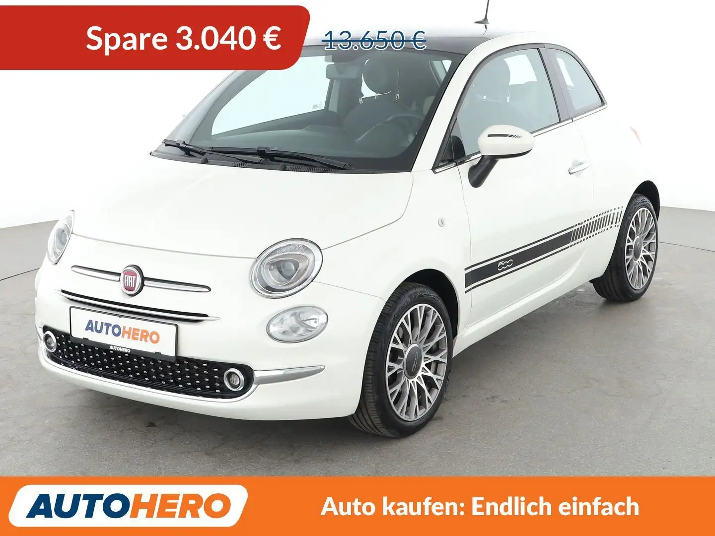 Fiat 500 1.0 Mild-Hybrid Star *TEMPO*ALU*PDC*KLIMA* Weiß - 1